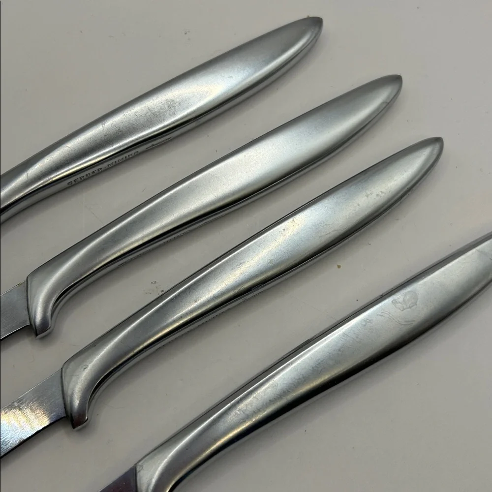 Gerber Silver Knife Set with Red Lining